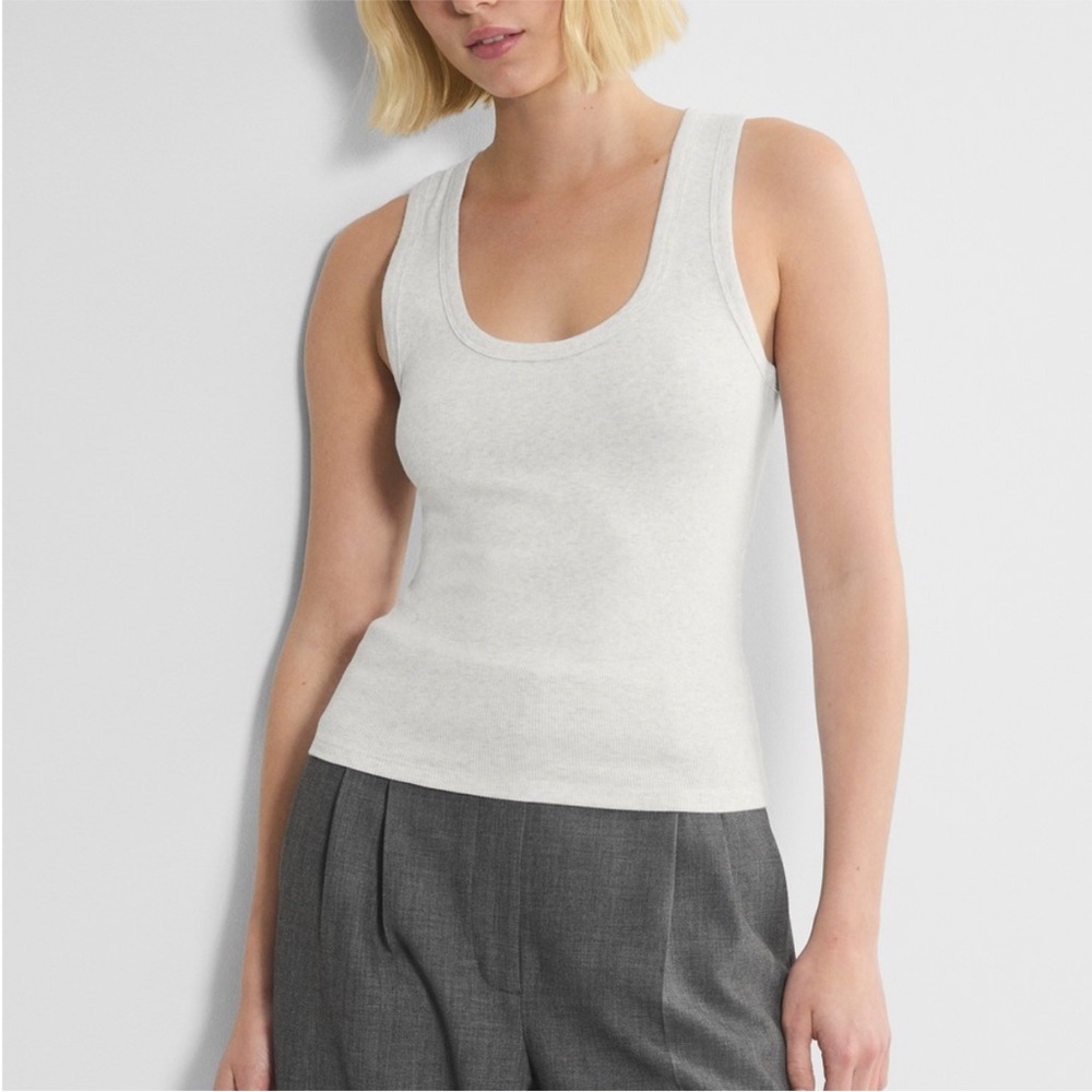 Aritzia homestretch ribbed grey scoop neck tank size s